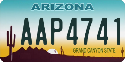 AZ license plate AAP4741
