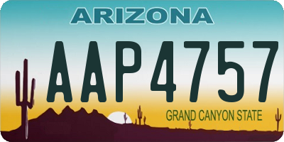AZ license plate AAP4757