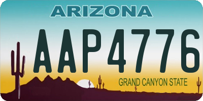 AZ license plate AAP4776