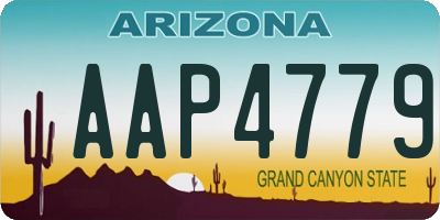 AZ license plate AAP4779