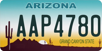 AZ license plate AAP4780