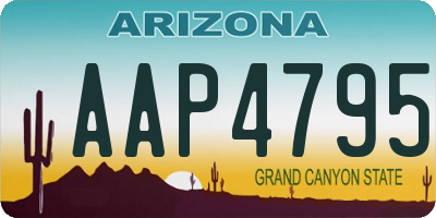 AZ license plate AAP4795
