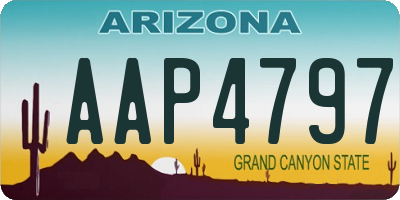 AZ license plate AAP4797