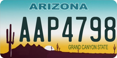 AZ license plate AAP4798
