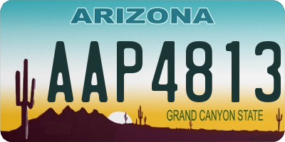 AZ license plate AAP4813