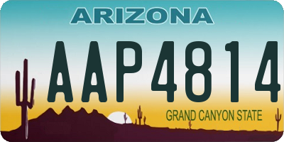 AZ license plate AAP4814