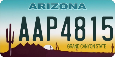 AZ license plate AAP4815