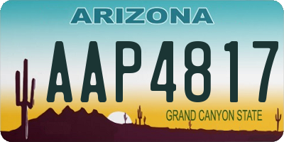 AZ license plate AAP4817