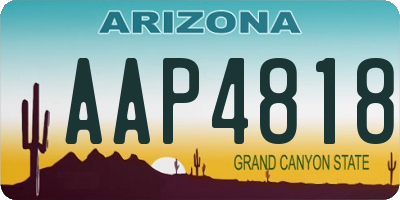 AZ license plate AAP4818