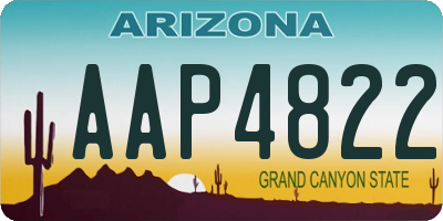 AZ license plate AAP4822