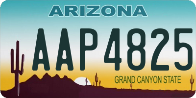 AZ license plate AAP4825