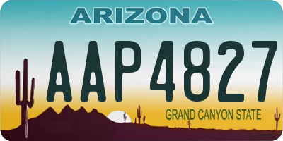 AZ license plate AAP4827