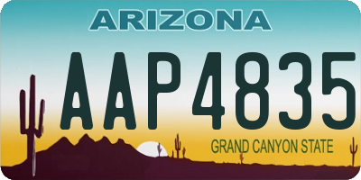 AZ license plate AAP4835