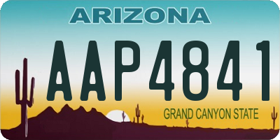 AZ license plate AAP4841