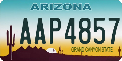 AZ license plate AAP4857