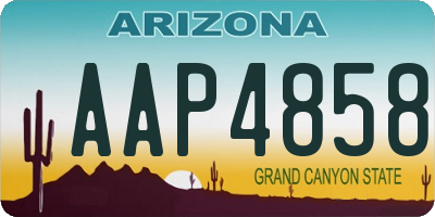 AZ license plate AAP4858