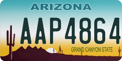 AZ license plate AAP4864