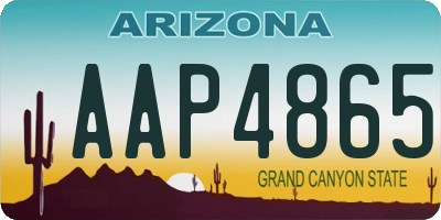 AZ license plate AAP4865