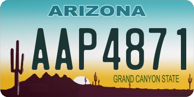 AZ license plate AAP4871