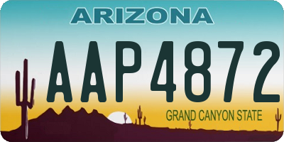AZ license plate AAP4872