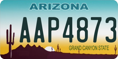 AZ license plate AAP4873