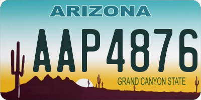AZ license plate AAP4876
