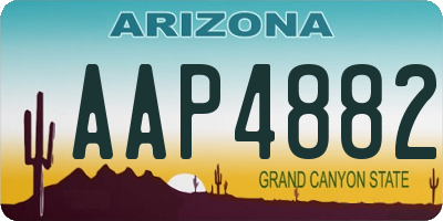 AZ license plate AAP4882