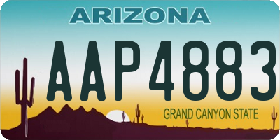 AZ license plate AAP4883