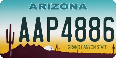 AZ license plate AAP4886