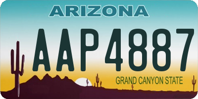 AZ license plate AAP4887