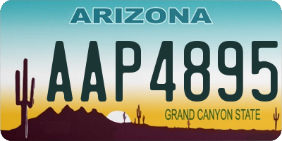 AZ license plate AAP4895