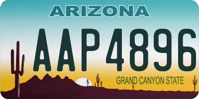 AZ license plate AAP4896