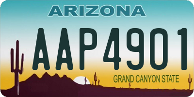 AZ license plate AAP4901