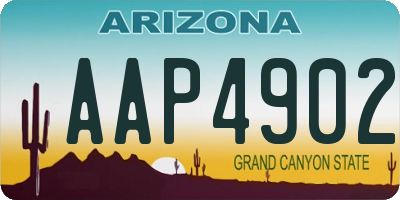 AZ license plate AAP4902