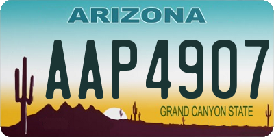 AZ license plate AAP4907