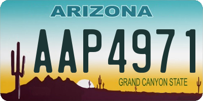 AZ license plate AAP4971