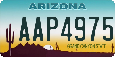 AZ license plate AAP4975