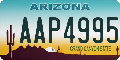 AZ license plate AAP4995