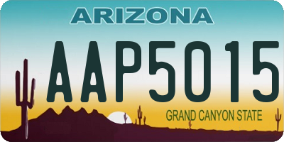 AZ license plate AAP5015