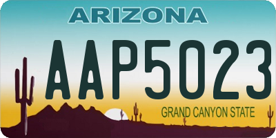 AZ license plate AAP5023