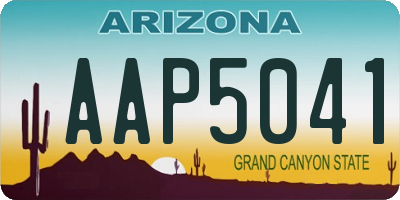 AZ license plate AAP5041