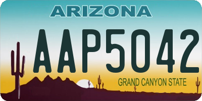 AZ license plate AAP5042