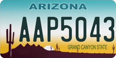 AZ license plate AAP5043