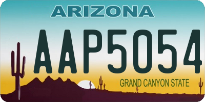 AZ license plate AAP5054