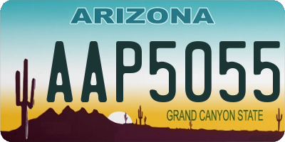 AZ license plate AAP5055