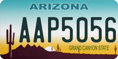 AZ license plate AAP5056