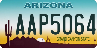 AZ license plate AAP5064