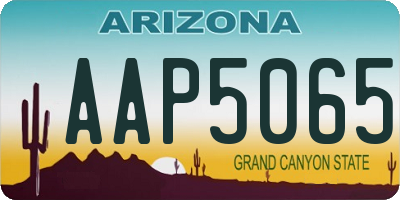 AZ license plate AAP5065