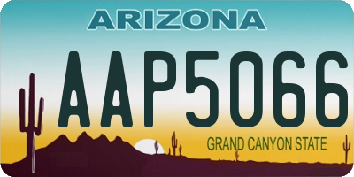 AZ license plate AAP5066