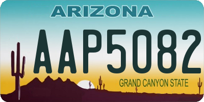 AZ license plate AAP5082